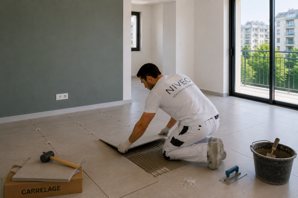 carrelage pour agrandir visuellement une pièce